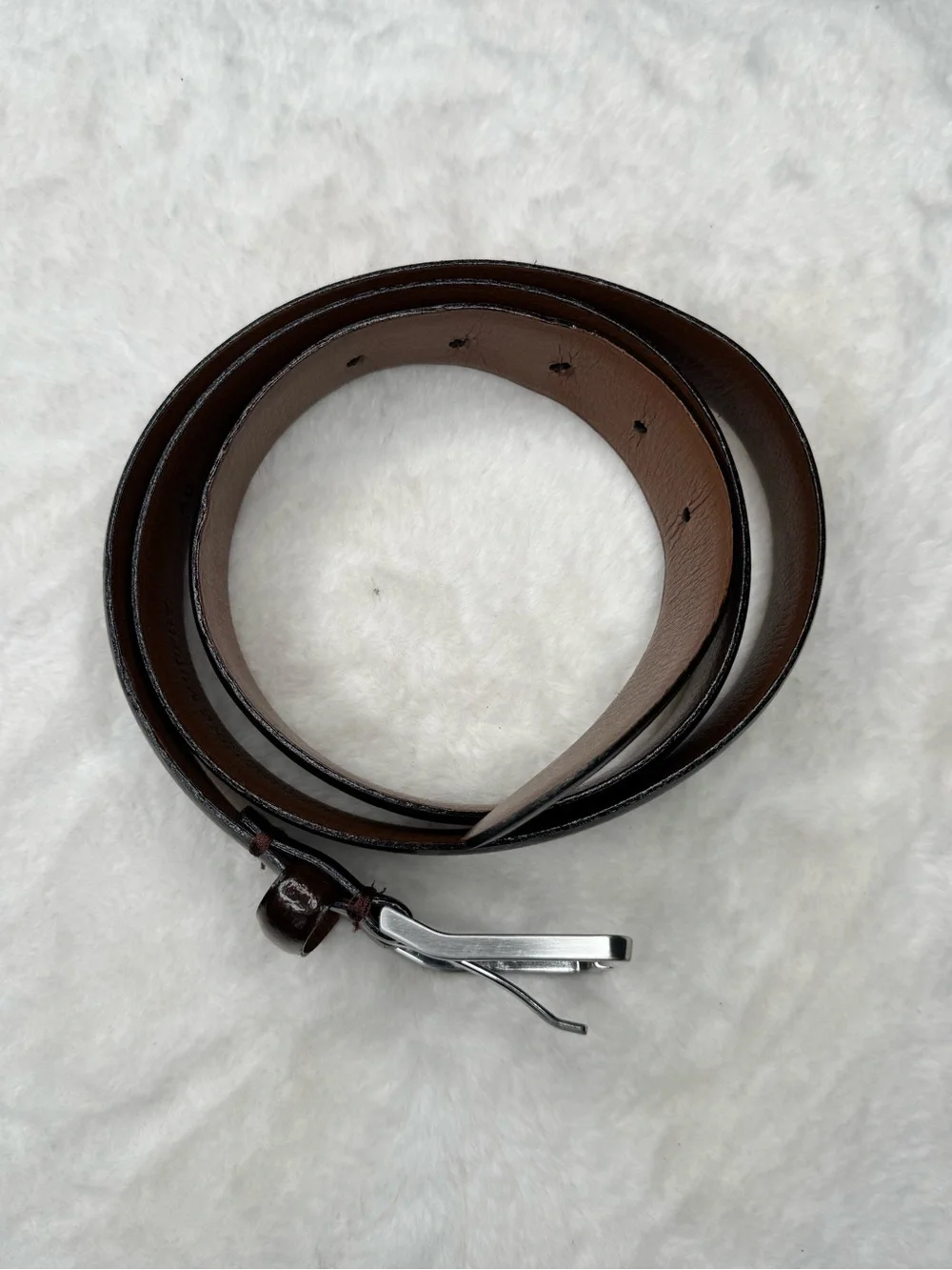 Johnston & Murphy Brown Italian Genuine Leather Belt Size 40